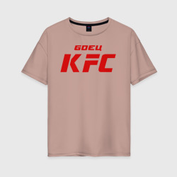 Женская футболка хлопок Oversize Боец KFC