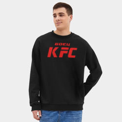 Мужской свитшот oversize без начеса хлопок Боец KFC - фото 2