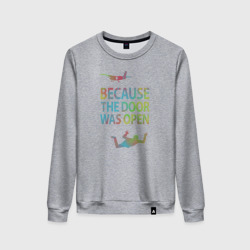 Женский свитшот хлопок Because the door was open