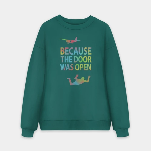 Мужской свитшот oversize без начеса хлопок Because the door was open