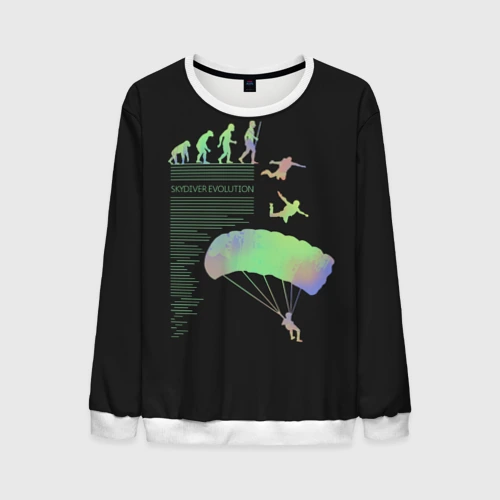 Мужской свитшот 3D Skydiver evolution