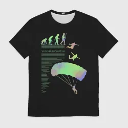 Мужская футболка 3D Skydiver evolution