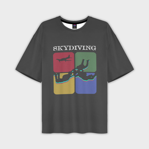 Мужская футболка oversize 3D Skydiving, цвет 3D печать