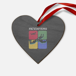 Деревянная игрушка Сердце Skydiving