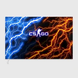 Флаг 3D CS GO storm молнии