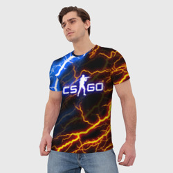 Мужская футболка 3D CS GO storm молнии - фото 2