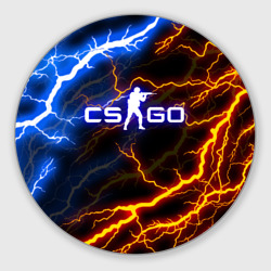 Круглый коврик для мышки CS GO storm молнии