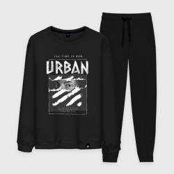 Мужской костюм хлопок Black urban style