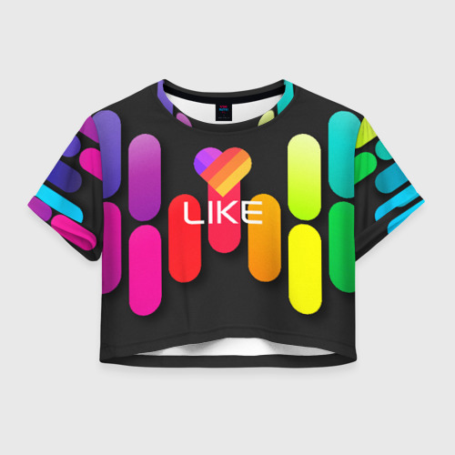 Женская футболка Crop-top 3D LIKEE Фото 01 Женская футболка Crop-top 3D LIKEE Фото 01