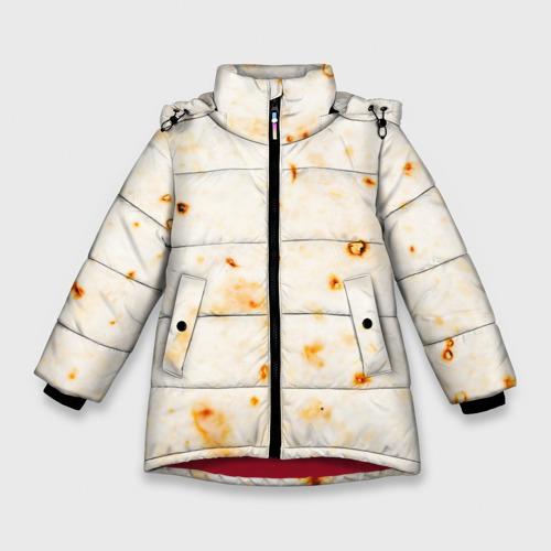Зимняя куртка для девочек 3D Лаваш, цвет красный