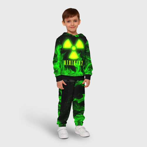 Детский костюм с толстовкой 3D Stalker 2 toxic fire Сталкер 2 токсичный огонь, цвет черный - фото 3