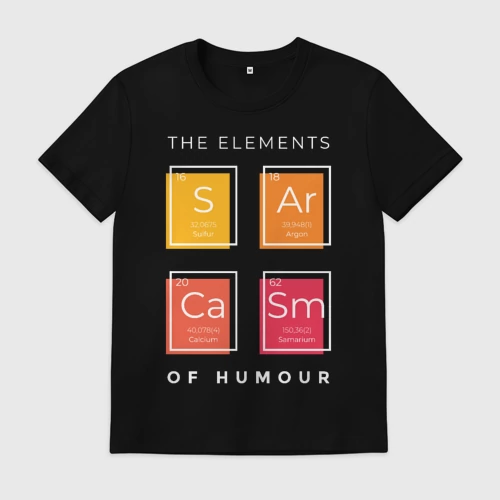 Мужская футболка хлопок с принтом Сарказм, вид спереди #2