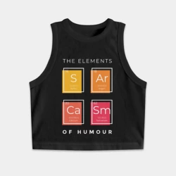 Женская укороченная майка-топ хлопок Сарказм