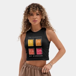 Женская укороченная майка-топ хлопок Сарказм - фото 2