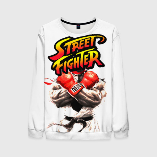 Мужской свитшот 3D Street fighter, цвет белый