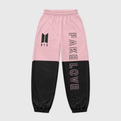 Женские джоггеры оверсайз 3D BTS Fake Love