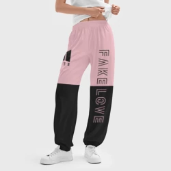 Женские джоггеры оверсайз 3D BTS Fake Love - фото 2