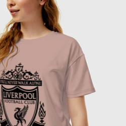 Женская футболка хлопок Oversize Liverpool - фото 2