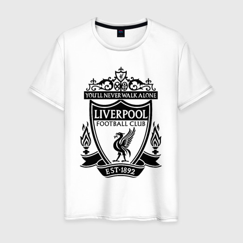 Мужская футболка хлопок Liverpool, цвет белый