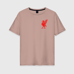 Женская футболка хлопок Oversize Liverpool на спине