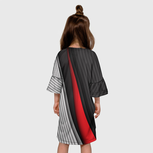 Детское платье 3D с принтом N7, вид сзади #2