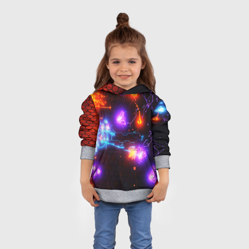 Детская толстовка 3D Galaxy, цвет меланж - фото 4