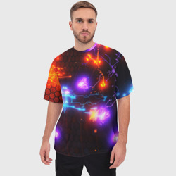 Мужская футболка oversize 3D Galaxy - фото 2