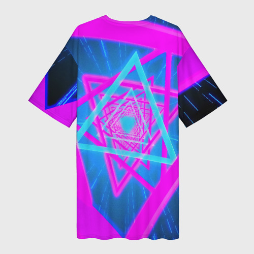 Платье-футболка 3D Music neon, цвет 3D печать - фото 2