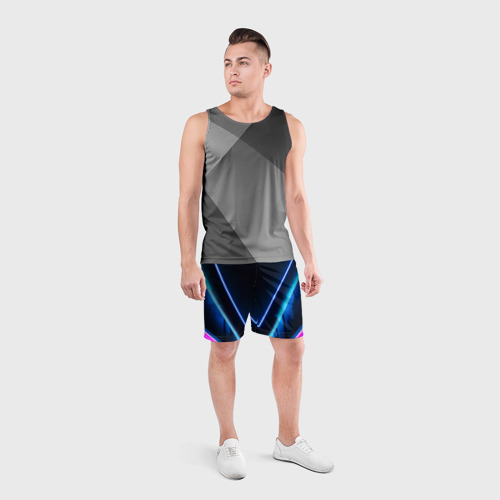 Мужские шорты спортивные Disquared neon, цвет 3D печать - фото 4
