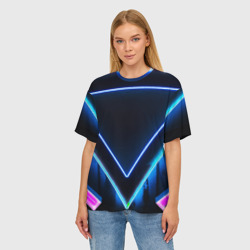 Женская футболка oversize 3D Disquared neon - фото 2