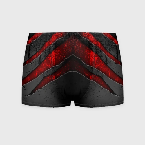 Мужские трусы 3D Black & Red Metal