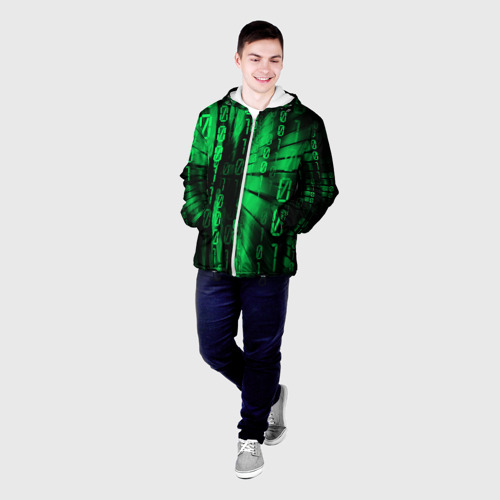 Мужская куртка 3D Матрица, цвет 3D печать - фото 3