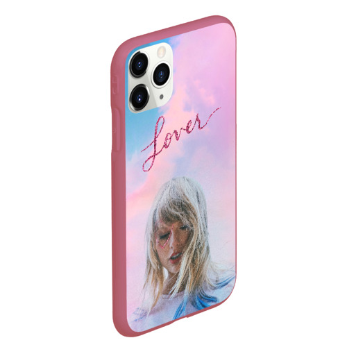 Чехол для iPhone 11 Pro Max матовый Taylor Swift - Lover, цвет малиновый - фото 3