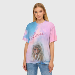 Женская футболка oversize 3D Taylor Swift - Lover - фото 2