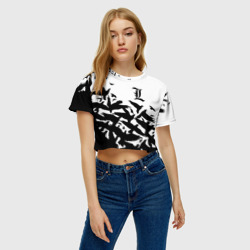 Женская футболка Crop-top 3D L letter bird - фото 2