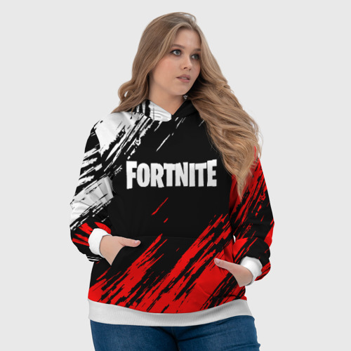 Женская толстовка 3D Fortnite paints Фортнайт брызги, цвет 3D печать - фото 6