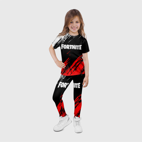 Детские леггинсы 3D Fortnite paints Фортнайт брызги, цвет 3D печать - фото 6