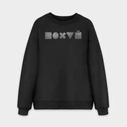 Мужской свитшот oversize без начеса хлопок Безразличие