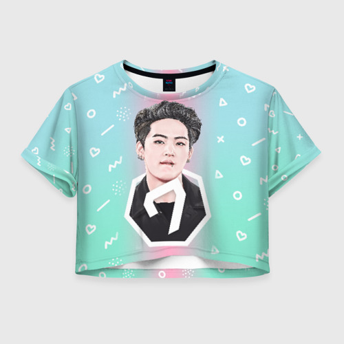 Женская футболка Crop-top 3D Got7 JB, цвет 3D печать