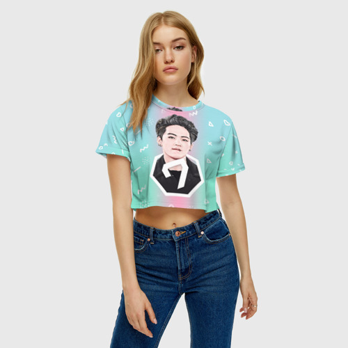 Женская футболка Crop-top 3D Got7 JB, цвет 3D печать - фото 4