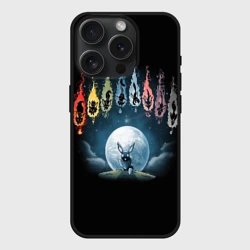 Чехол силиконовый для Apple iPhone 15 Pro матовый Покемон Эволюция Иви