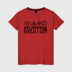 Женская футболка хлопок Led Zeppelin