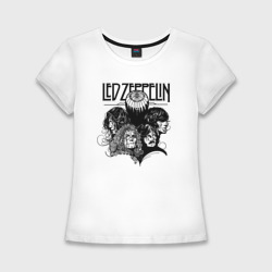 Женская футболка хлопок Slim Led Zeppelin