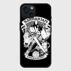 Чехол силиконовый для Apple iPhone 15 матовый Barbarian