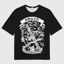 Женская футболка oversize 3D Druid