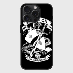 Чехол силиконовый для Apple iPhone 15 Pro матовый Fighter