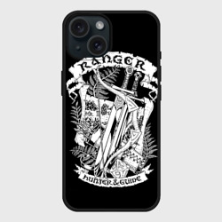 Чехол силиконовый для Apple iPhone 15 матовый Ranger