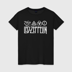 Женская футболка хлопок Led Zeppelin