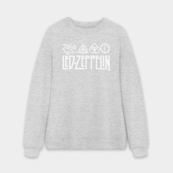 Мужской свитшот oversize без начеса хлопок Led Zeppelin