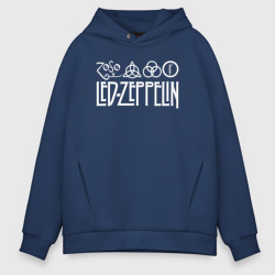 Led Zeppelin – Мужское худи Oversize хлопок с принтом купить со скидкой в -21%